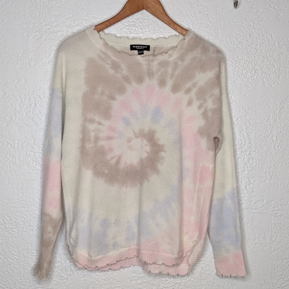Repeat Cashmere Tie Dye Distressed Sweater XS - Picture 2 of 9